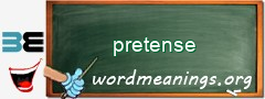 WordMeaning blackboard for pretense